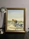 Tableau Ancien Signé Hardy Huile Sur Toile Paludier Aux Marais Salants