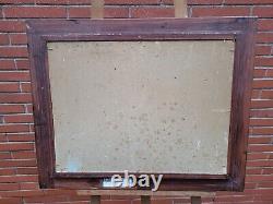 Tableau ancien signé L'Etang Couché de Soleil Peinture huile sur panneau isorel