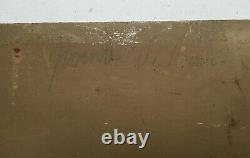 Tableau ancien signé, Pointe de Binic, Bretagne, Huile sur panneau, Début XXe