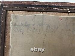 Tableau ancien signé et daté 1944, Village de Saclay, Huile sur panneau, XXe