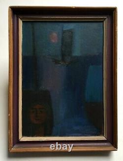 Tableau ancien signé et daté 1969, Huile sur isorel, Ecole d'Europe du Nord XXe