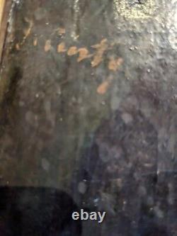 Tableau ancien signé peinture ancienne huile sur toile cadre portrait déco