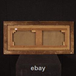 Tableau paysage peinture ancienne huile sur toile chèvres animaux 17ème siècle