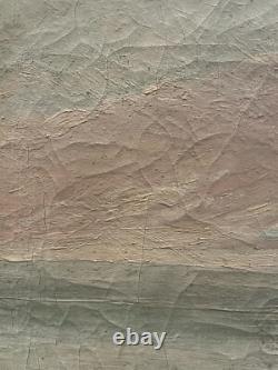 Tableau peinture ancienne marine, bateau XIXe