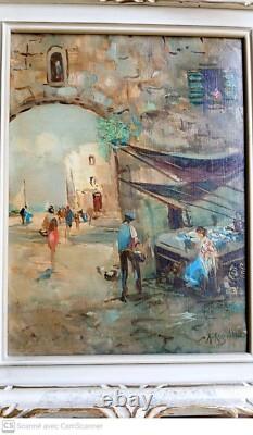 Tableau peinture huile sur toile ancien 40X30 CM VOIR PHOTO