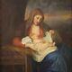Tableau Peinture Sur Toile Avec Cadre Religieux Vierge Avec Enfant Style Ancien