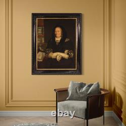 Tableau portrait femme ancien huile sur toile madame peinture 17ème siècle 600