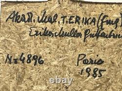 Tableaux ancien Paris huile sur Bois lot de 2 années 85 Et 86 Signés T Erika
