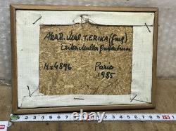 Tableaux ancien Paris huile sur Bois lot de 2 années 85 Et 86 Signés T Erika