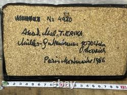 Tableaux ancien Paris huile sur Bois lot de 2 années 85 Et 86 Signés T Erika