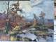 Tournant De L'ourthe / Eli Louis / Huile Sur Toile, Tableau Ancien, Peinture