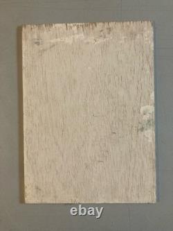 Très Belle Peinture Huile sur panneau bois Homme Portrait 1960 Ancien Signé Art