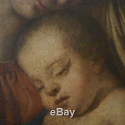 Vierge à l'enfant, huile sur toile copie ancienne du Sassoferrato au Louvre