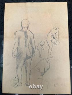 Vincent Van Gogh (fait main) dessin à l'huile sur papier ancien signé et