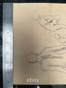 Vincent Van Gogh (fait main) dessin à l'huile sur papier ancien signé et