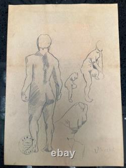 Vincent Van Gogh (fait main) dessin à l'huile sur papier ancien signé et